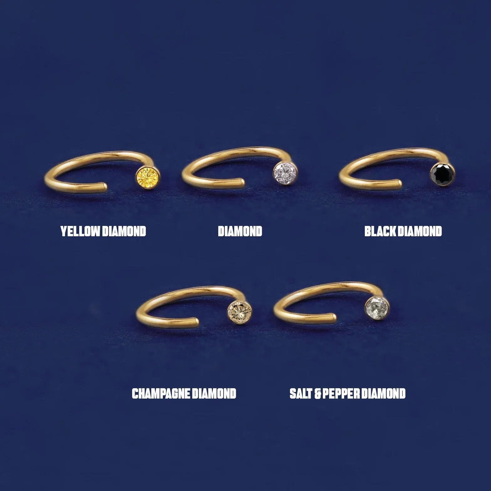 Diamond Open Hoop