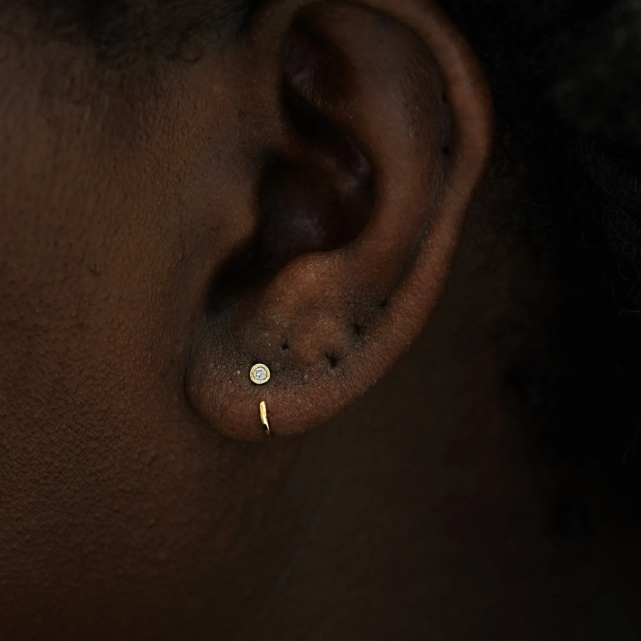 Diamond Open Hoop