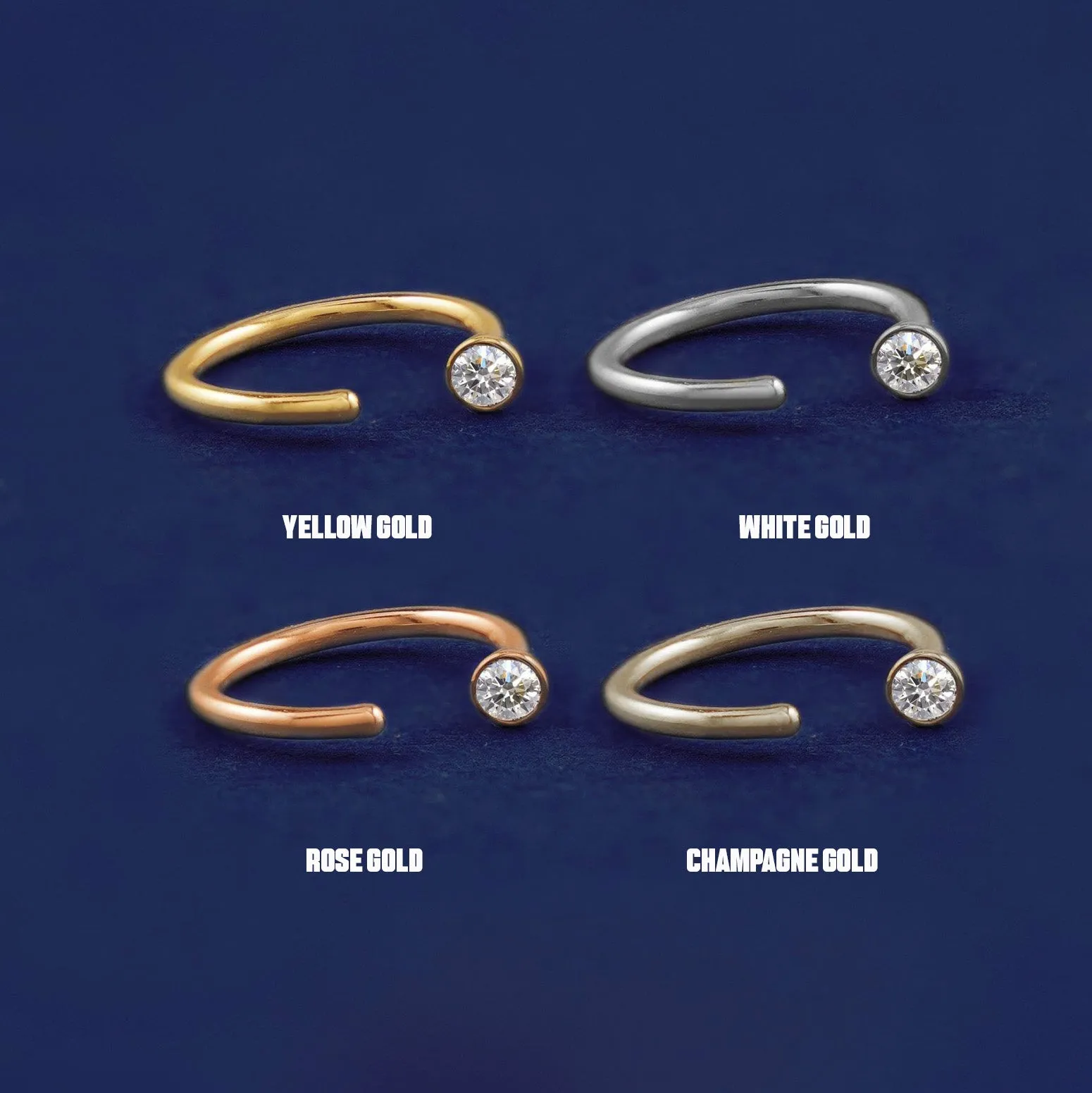 Diamond Open Hoop