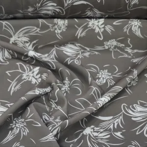 Digital Floral Fabiana Fabric Grey 150cm
