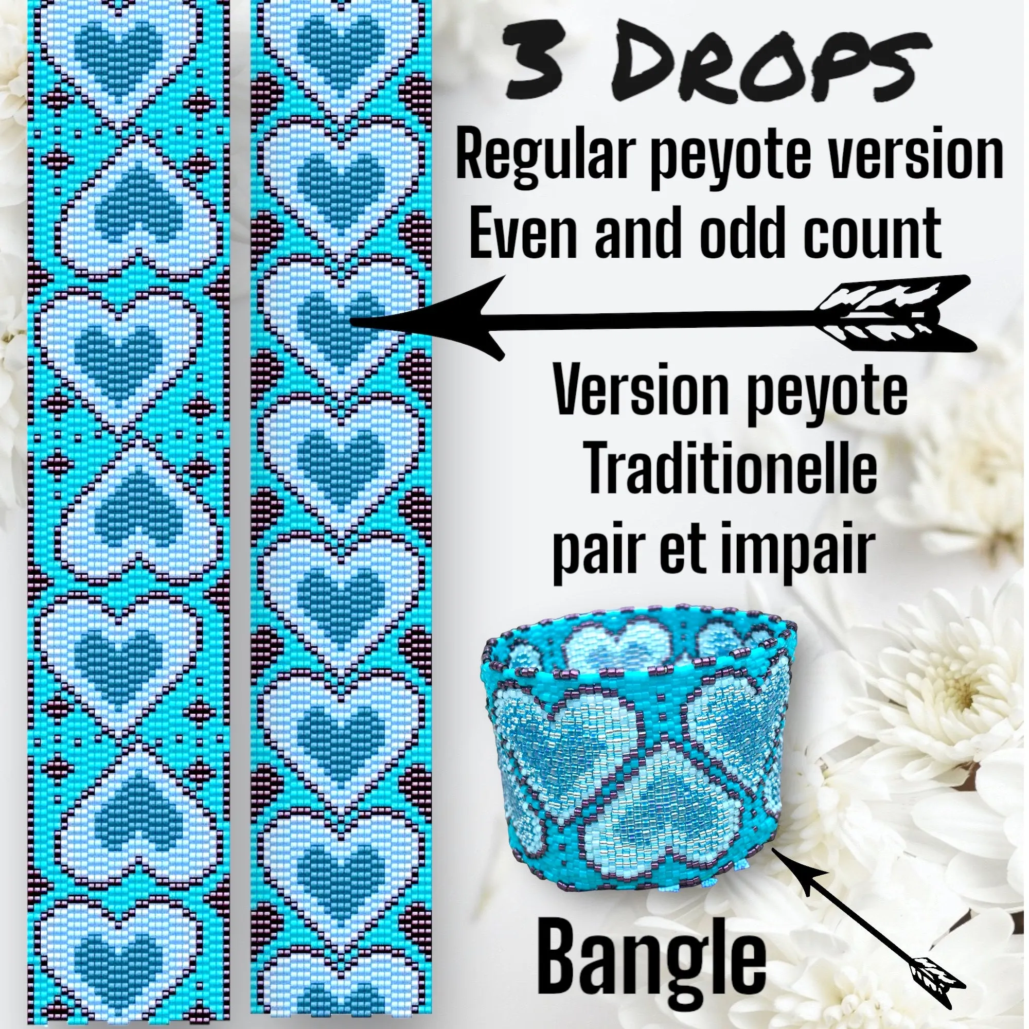 DIY Vertical Peyote Pattern - Bracelet JOLICOEUR