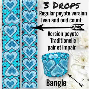DIY Vertical Peyote Pattern - Bracelet JOLICOEUR
