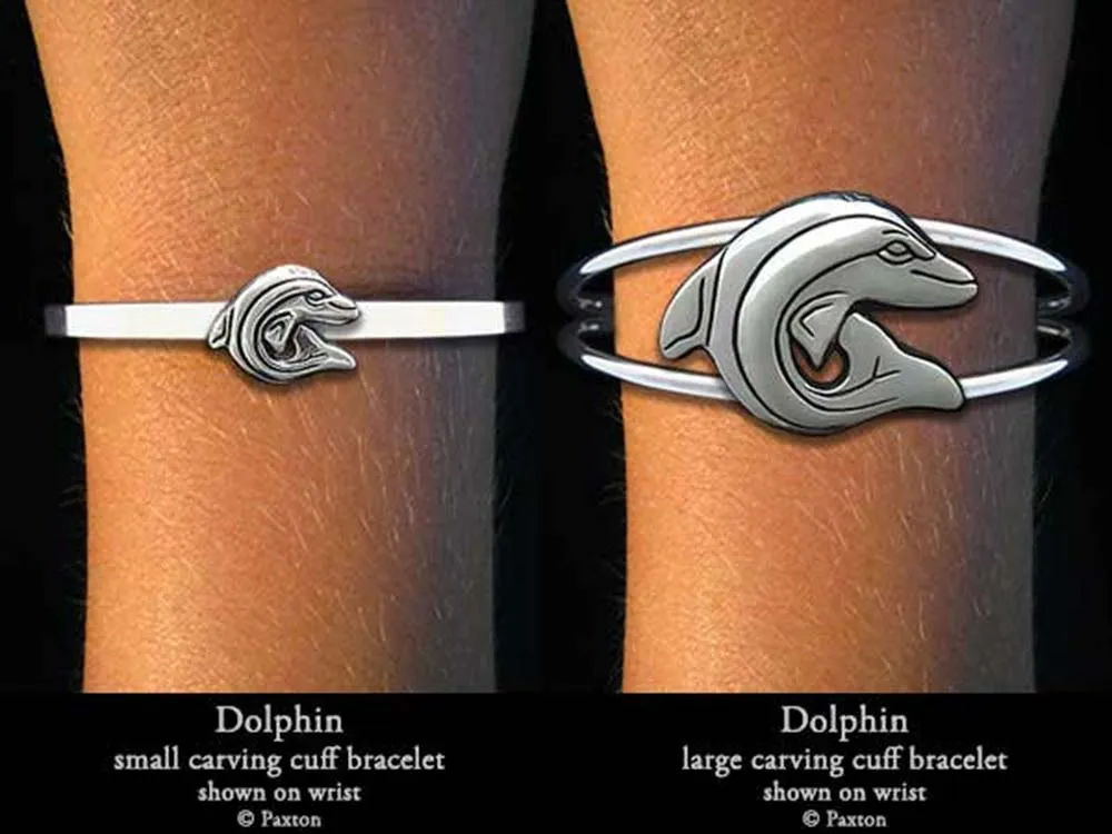 Dolphin Cuff Bracelet Sterling Silver