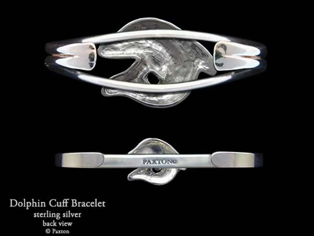 Dolphin Cuff Bracelet Sterling Silver