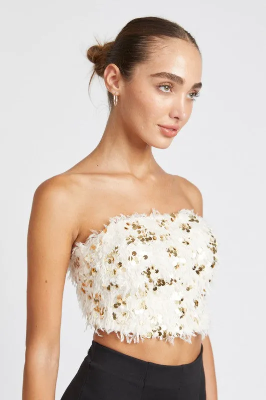 Don't Be Afraid To Sparkle Bandeau Top