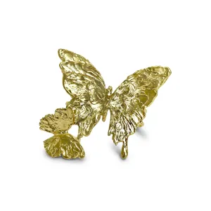 Double Butterfly Cuff in Thai Gold Brass