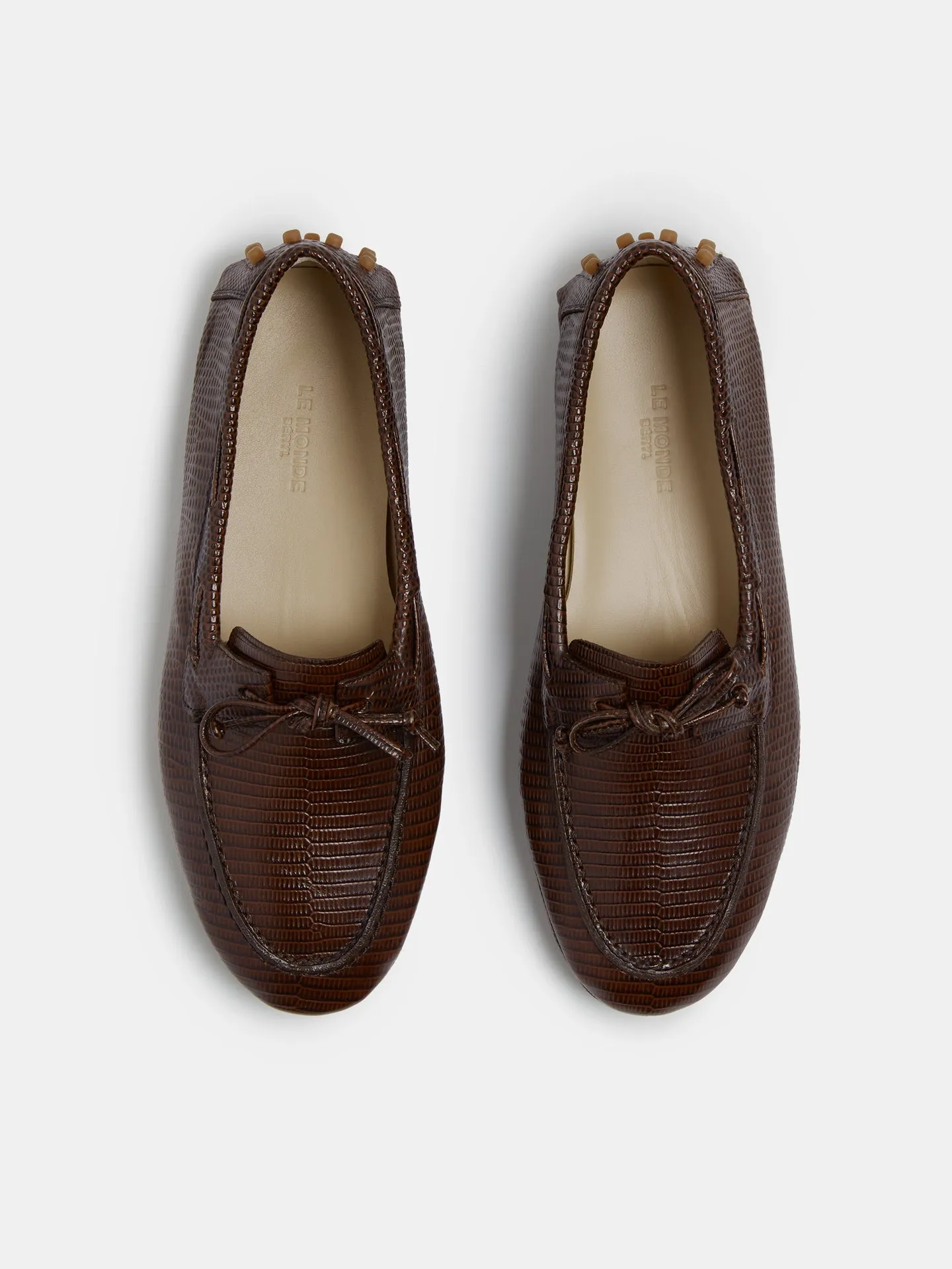 Driver Moccasin / Bruciato Leather Snake Effect