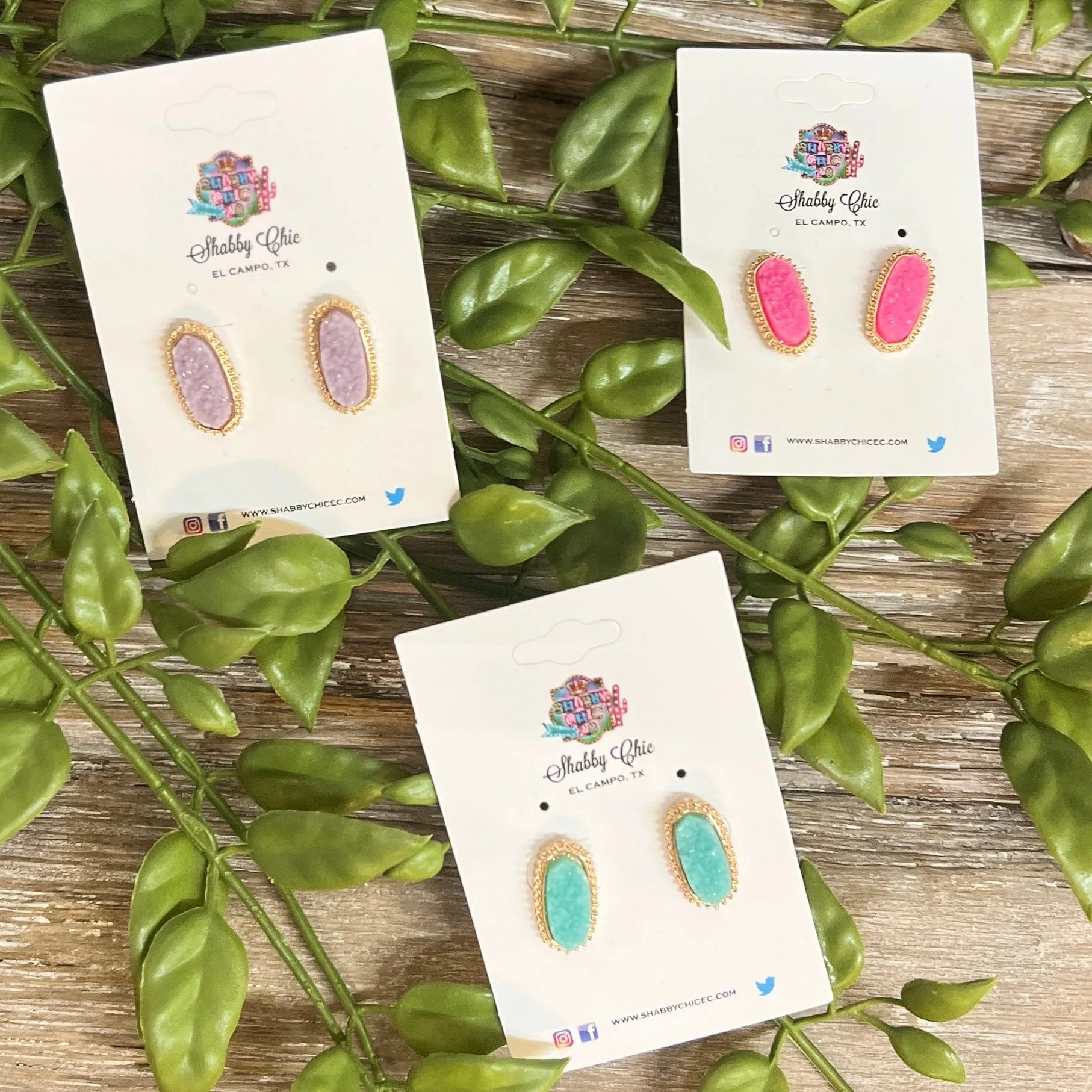 Drusy Stud Earrings