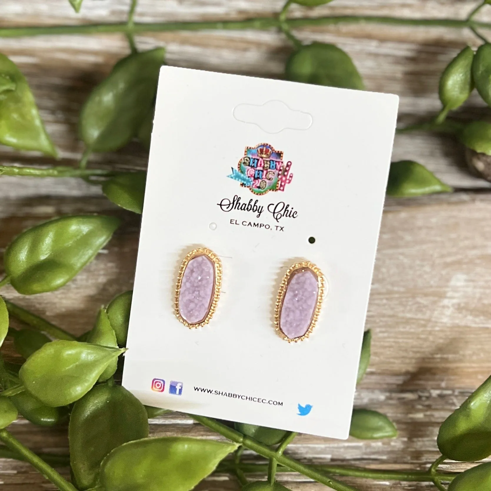 Drusy Stud Earrings