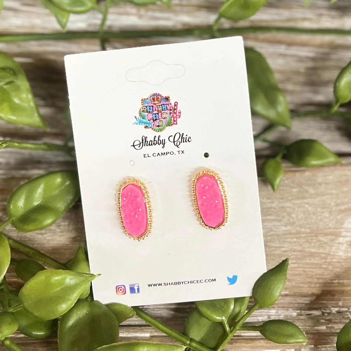 Drusy Stud Earrings