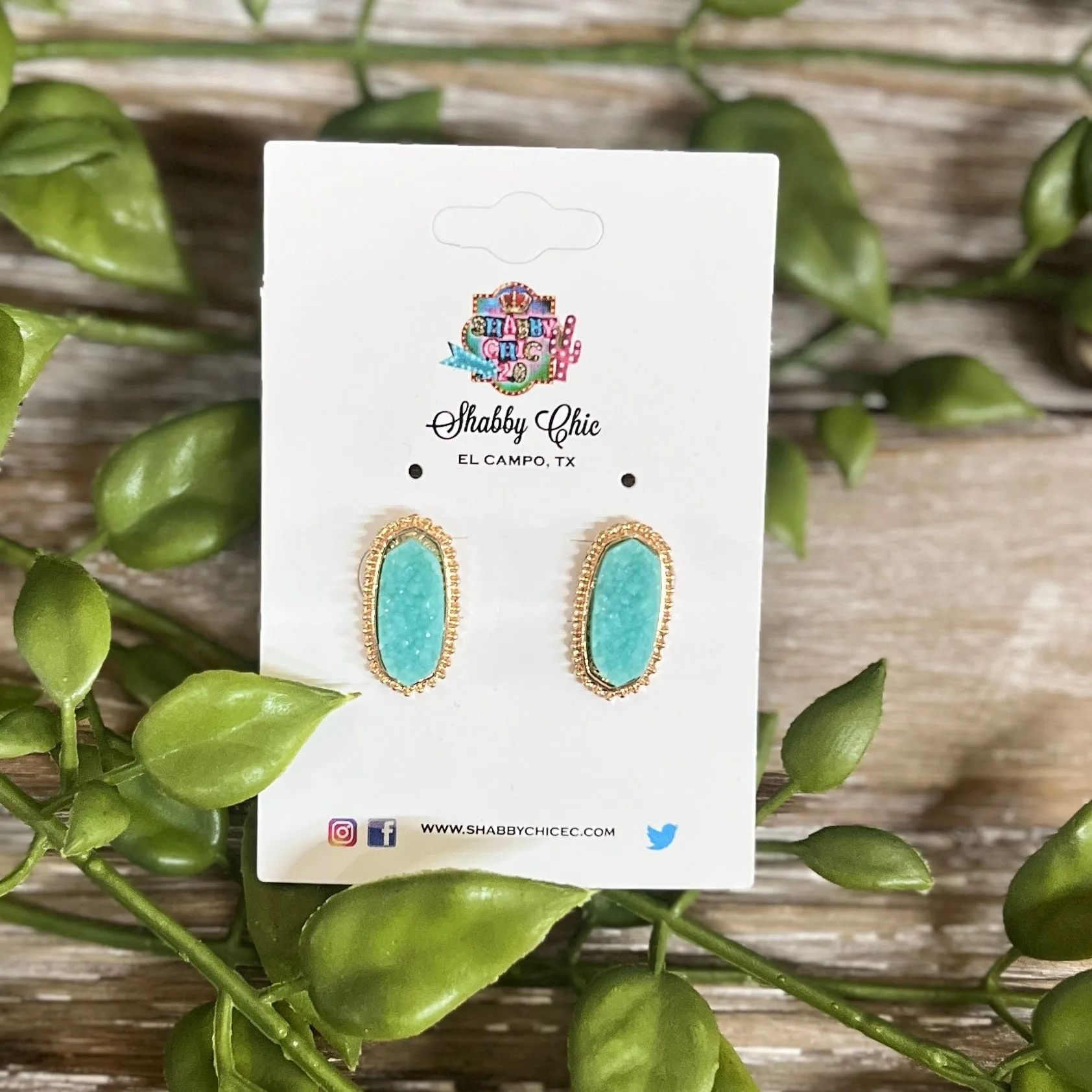 Drusy Stud Earrings