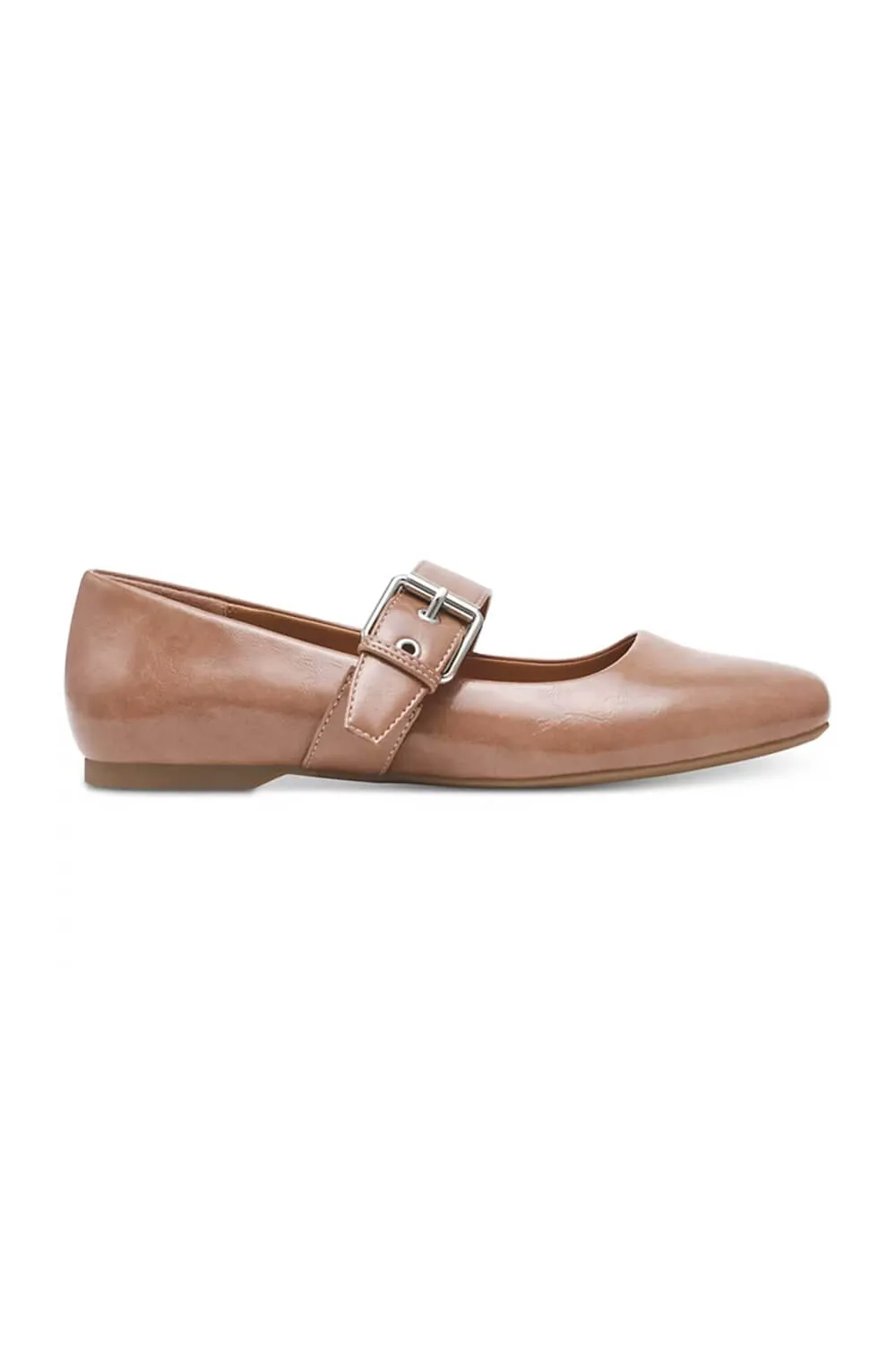 DV Dolce Vita Mellie Buckle Flats for Women in Latte | MELLIE-LATTE