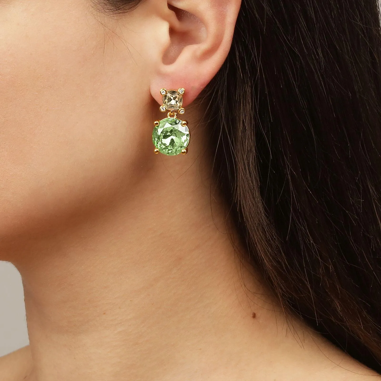 Dyrberg Kern Nicola Gold Earrings - Light Green/Golden
