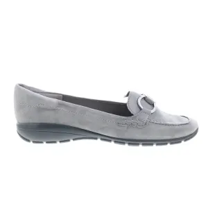 Easy Spirit Avienta SEAVIENTA Womens Gray Narrow Suede Loafer Flats Shoes
