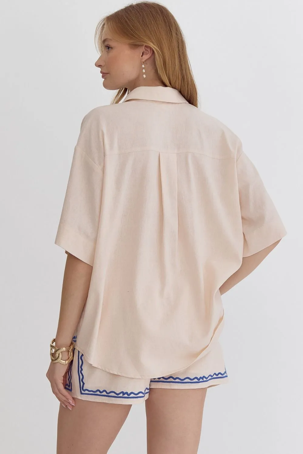 Ecru Embroidered Set