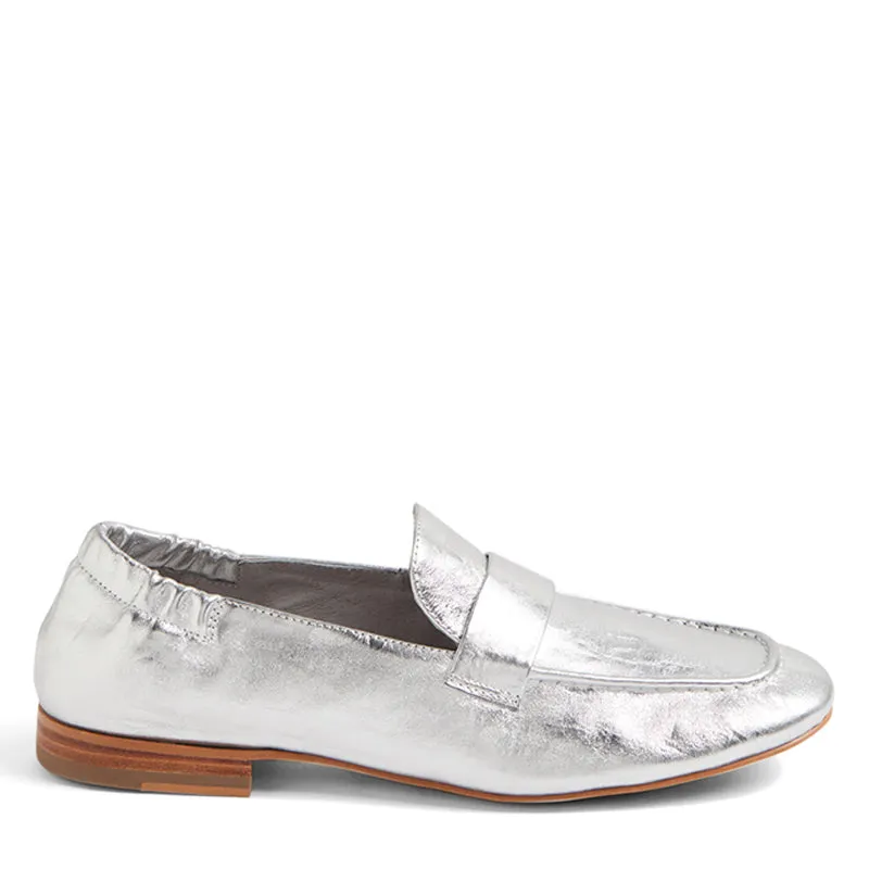 EFRAN W - SILVER METAL PRINT LEATHER