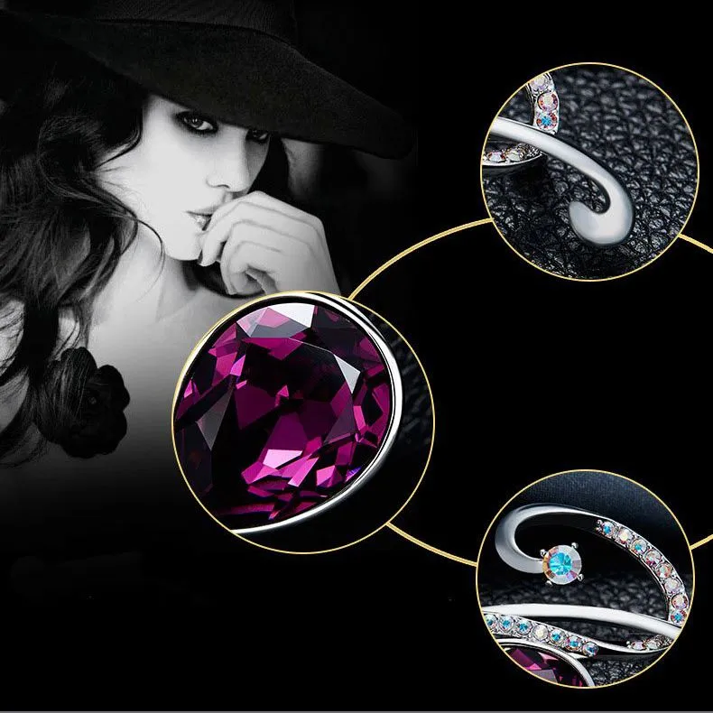 Elegant Purple Brooches