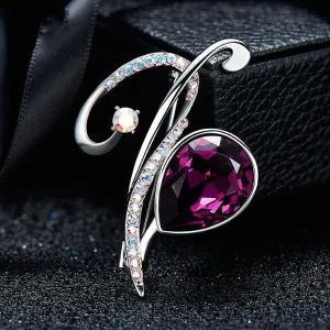 Elegant Purple Brooches