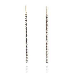 Elongated Diamond Drop Earrings