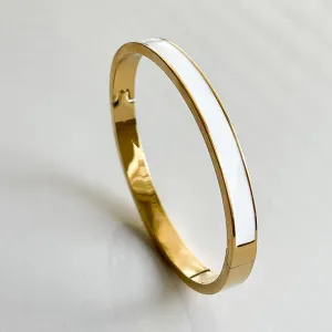 Enamel Cuff - White