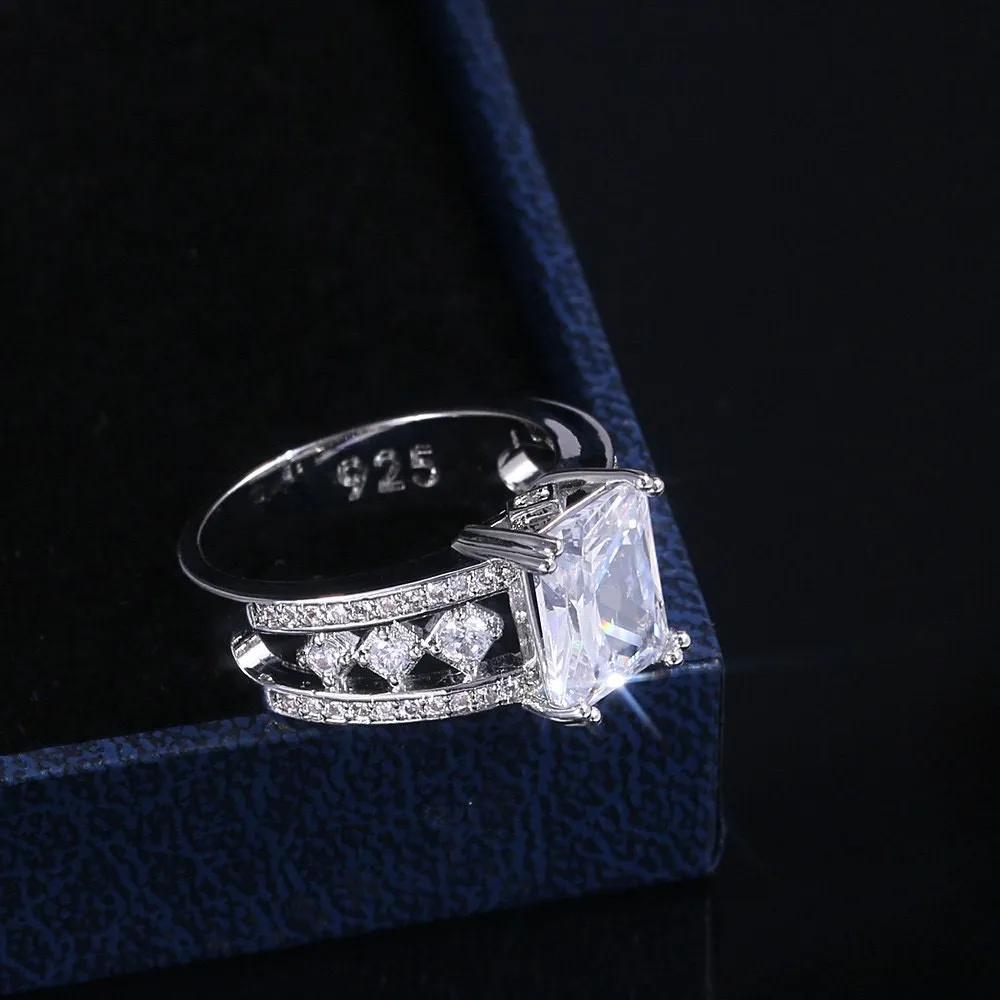 Engagement Ring | Big Womens Ring | Iced Out Ring | Engagement Ring Diamond | Big diamond ring | engagement rings | Big Diamond Rings
