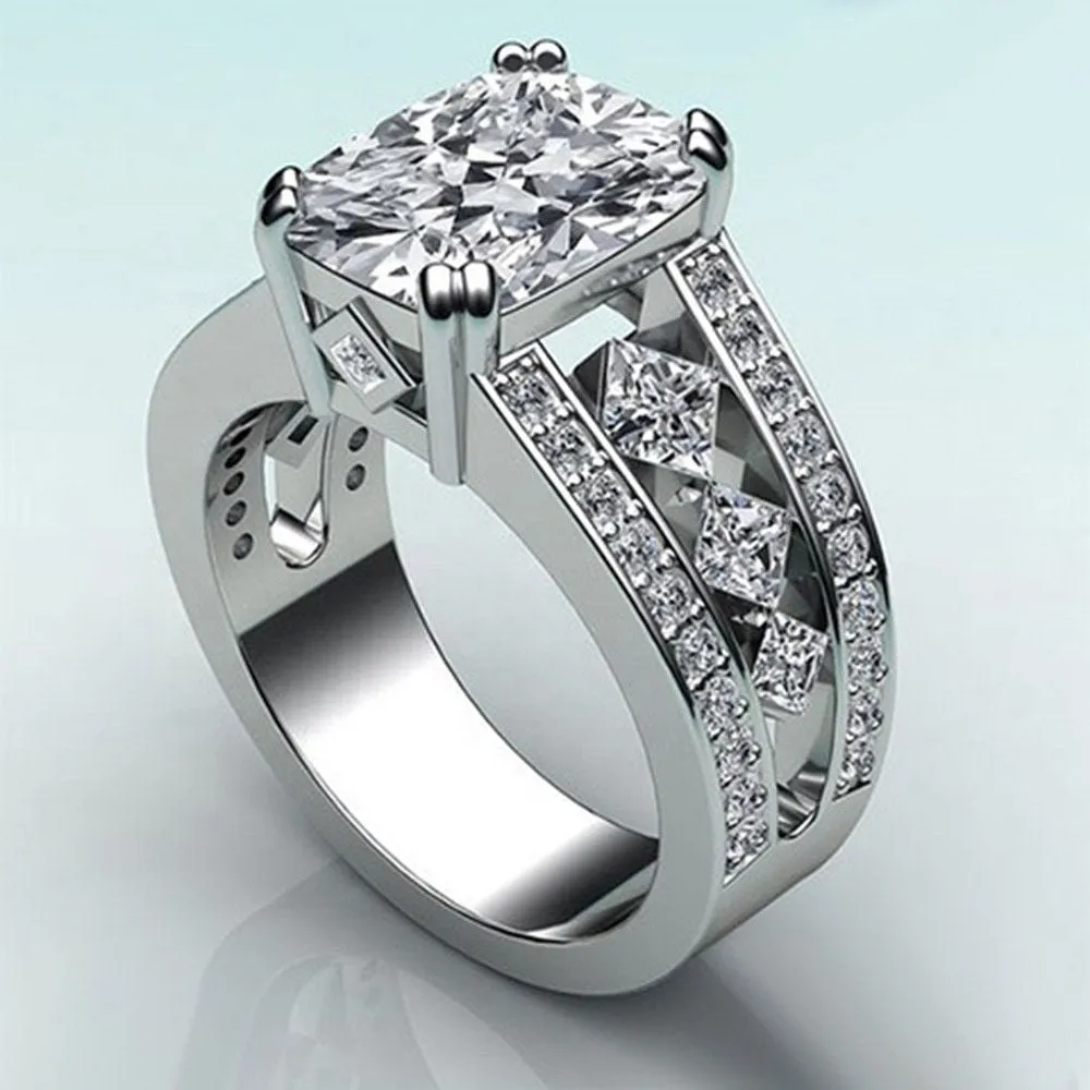 Engagement Ring | Big Womens Ring | Iced Out Ring | Engagement Ring Diamond | Big diamond ring | engagement rings | Big Diamond Rings