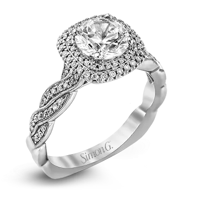 Engagement Ring in 18k Gold with Diamonds