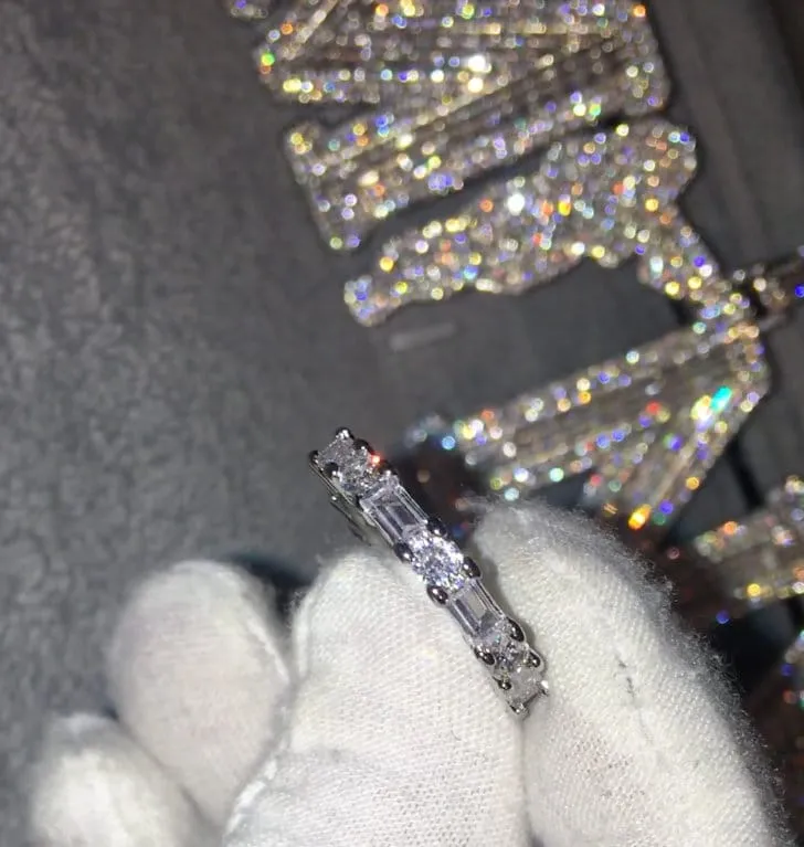 Eternity Ring | Baguette Ring | Womens Diamond Ring | Diamond Eternity Ring | Wedding Band | Friendship Ring | Womens Eternity Ring
