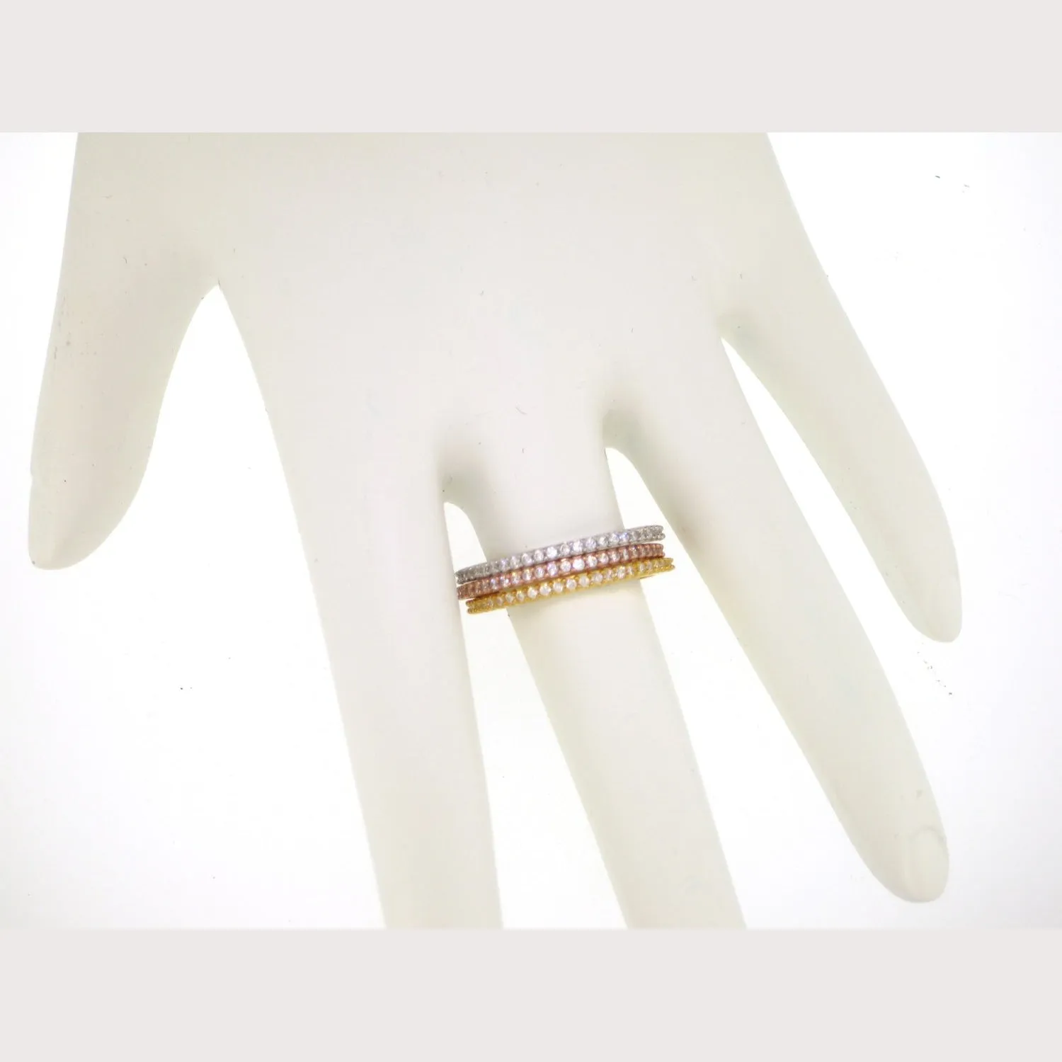 Eternity TriColor Stackable Rings