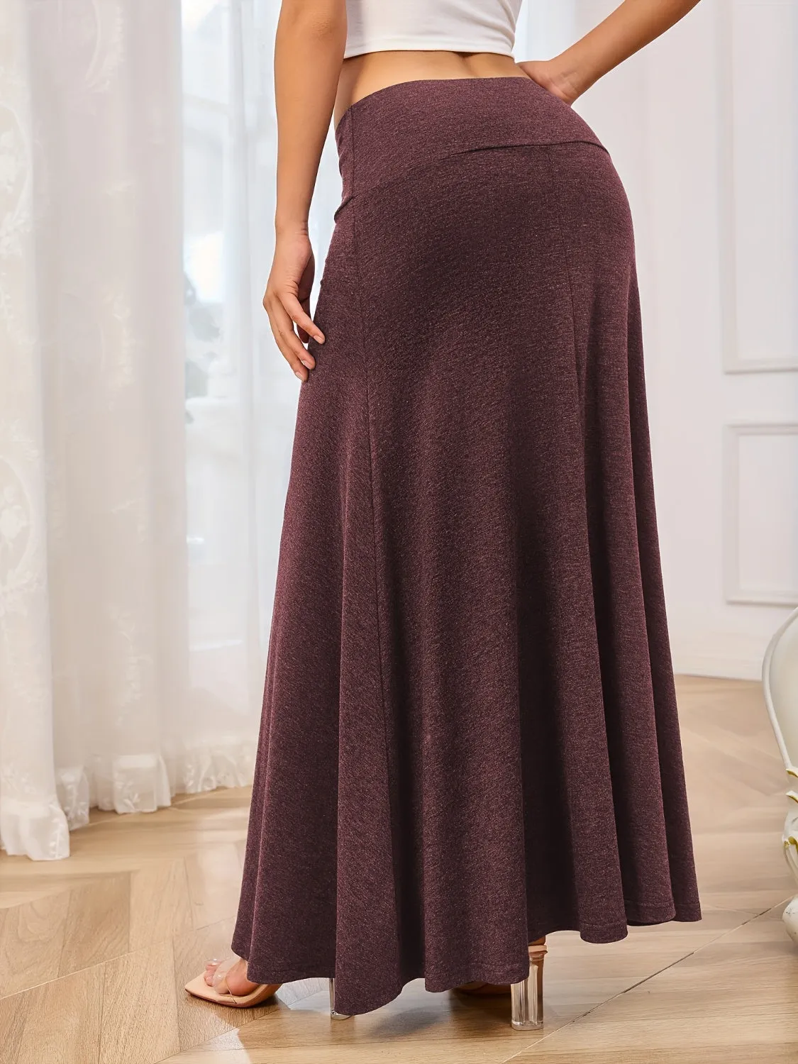 Everyday Elegance Maxi Skirt – Soft Stretch Solid Color Staple