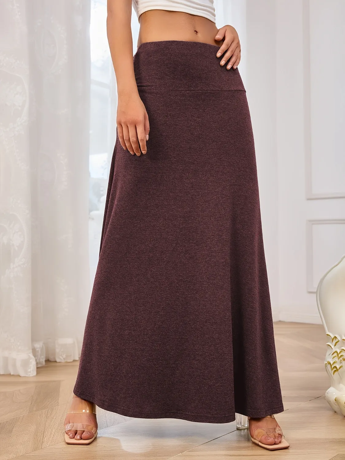 Everyday Elegance Maxi Skirt – Soft Stretch Solid Color Staple