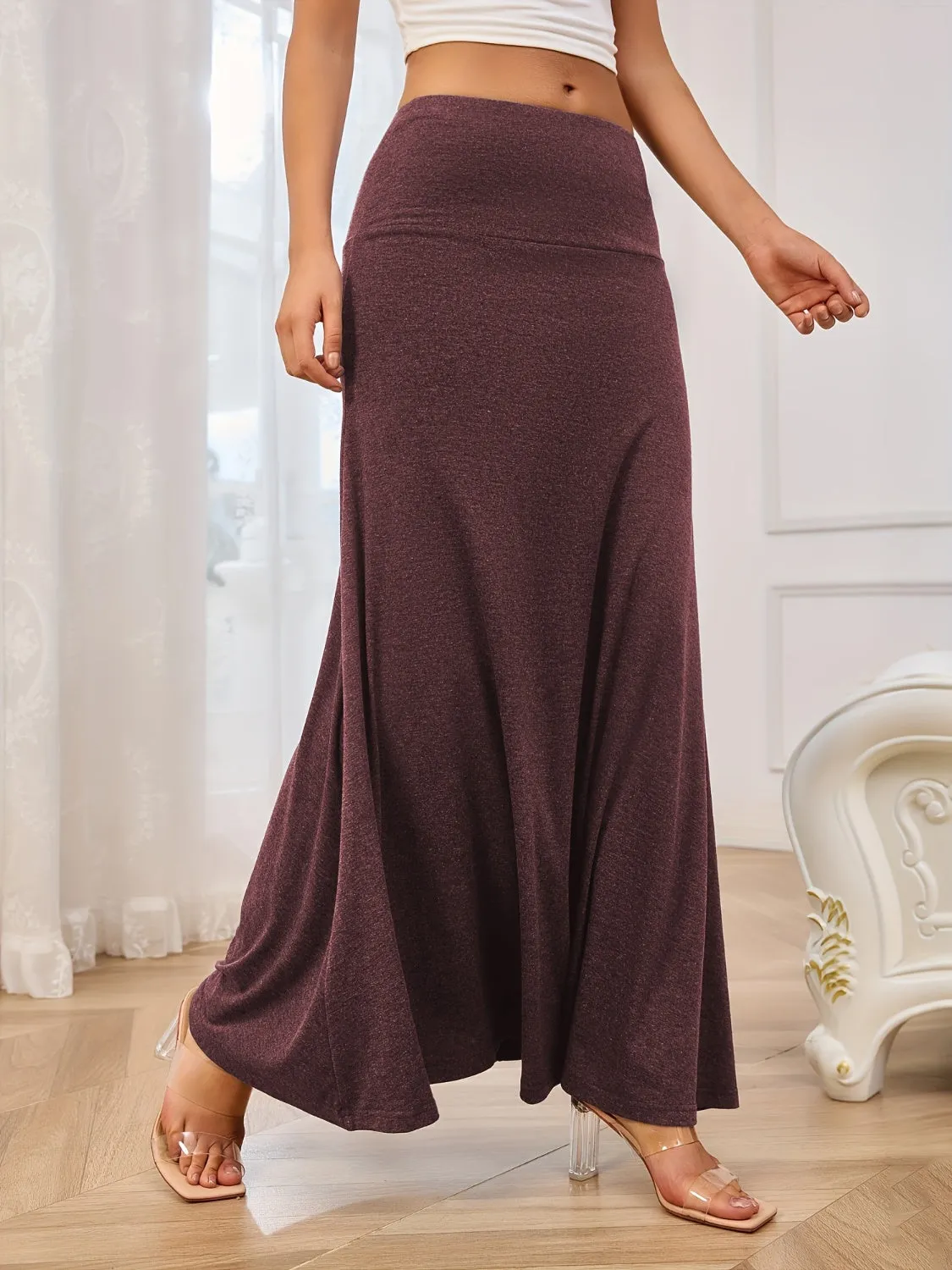 Everyday Elegance Maxi Skirt – Soft Stretch Solid Color Staple