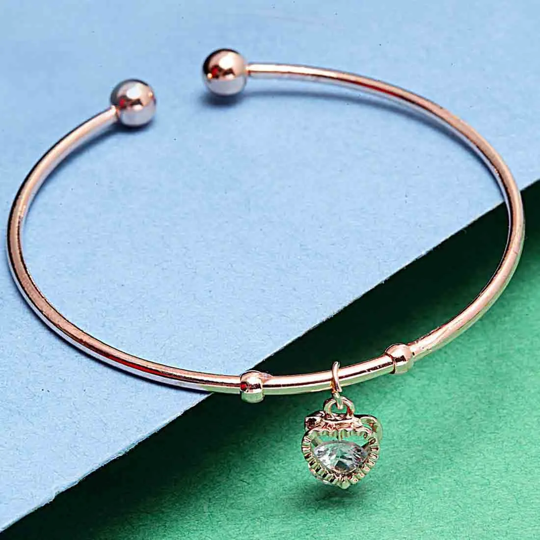 Ferosh Dropping Heart Cuff Bracelet