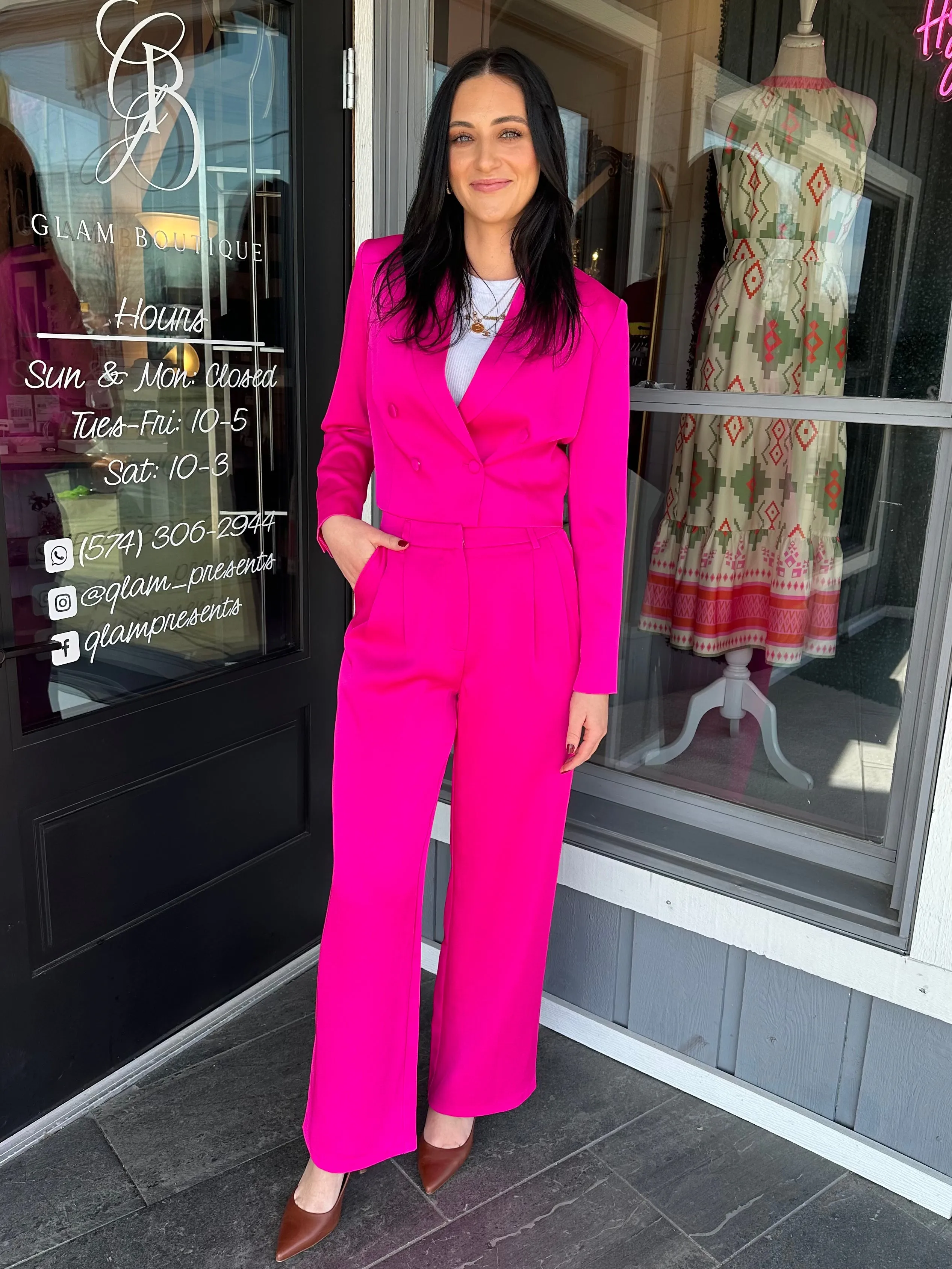 FINAL SALE Pink Hailey Pant