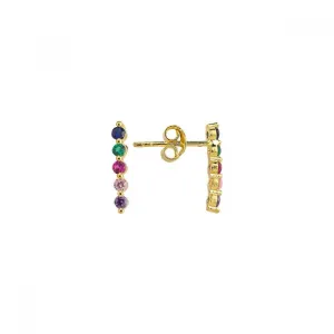 Five Dots Vertical Stud Earrings