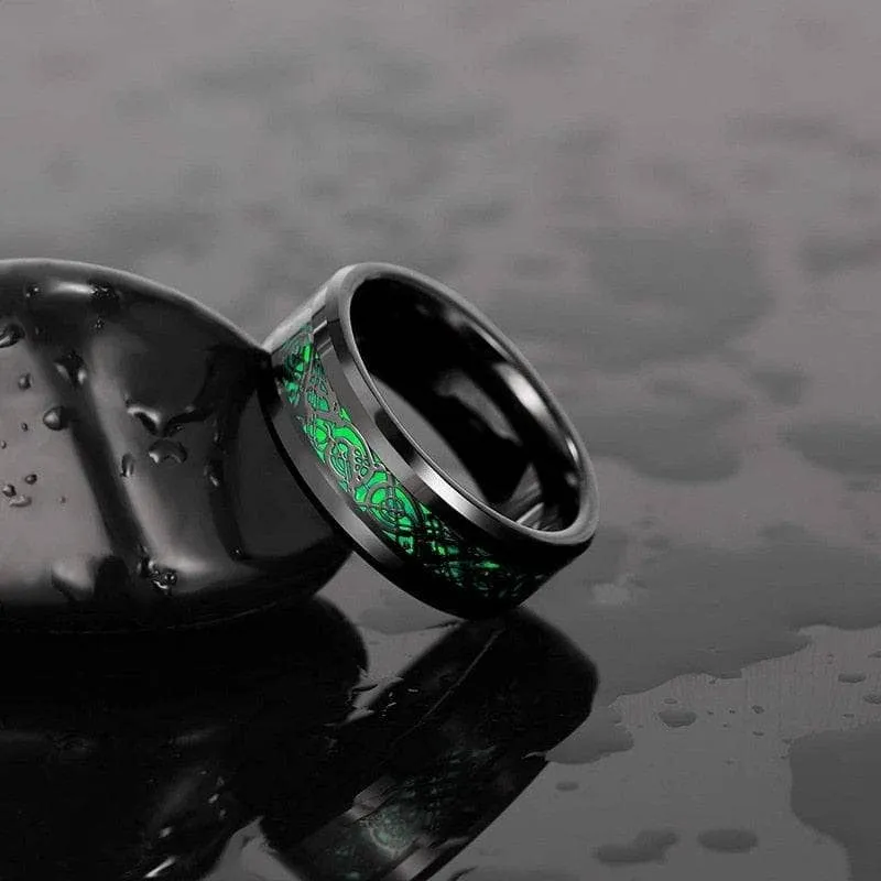 Flash Sale - Celtic Dragon Men's 8mm Tungsten Wedding Band