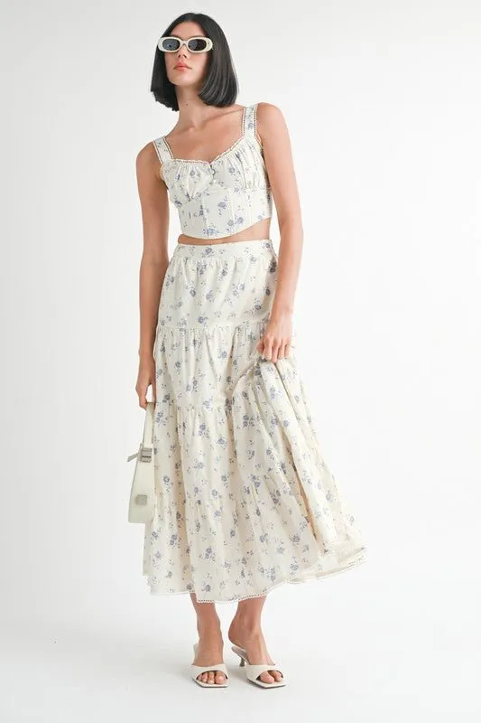 Floral Bustier Top
