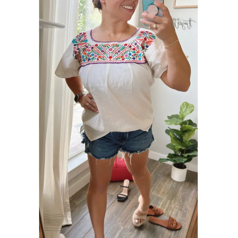 Floral Embroidered Blouses