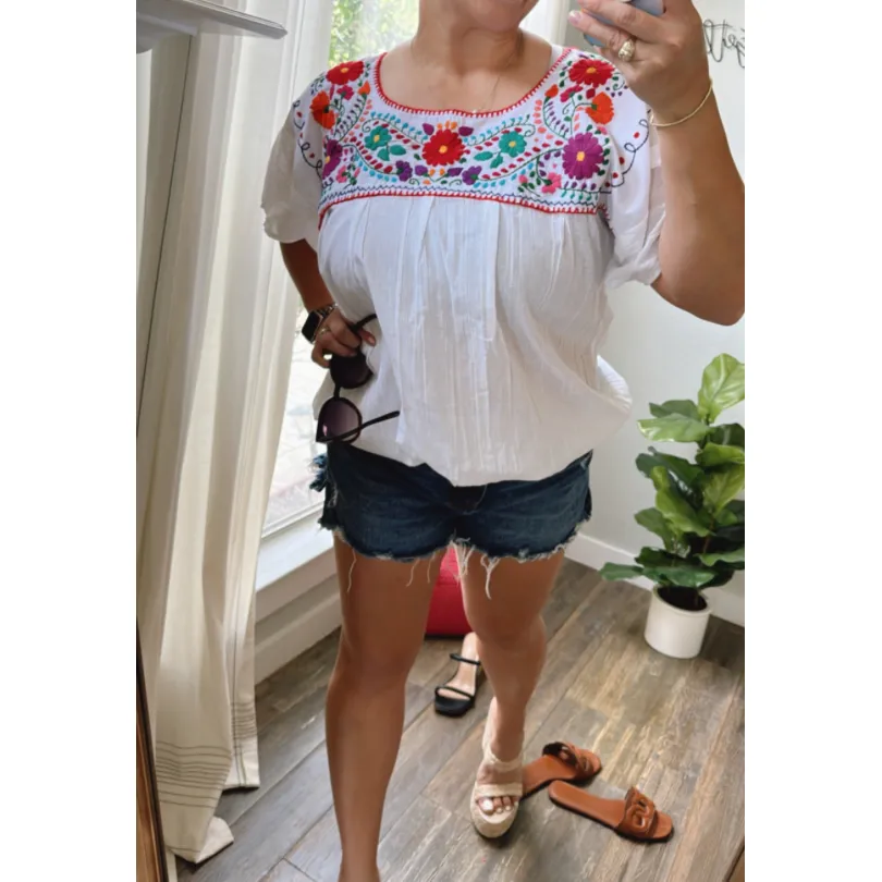Floral Embroidered Blouses