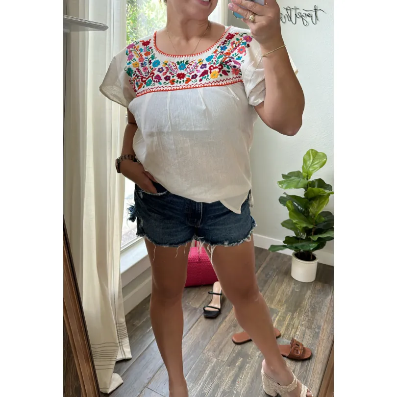 Floral Embroidered Blouses