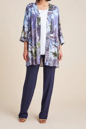 FLORAL OPEN-FRONTED BLOUSE