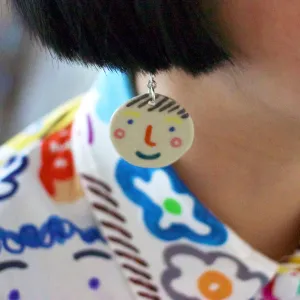 FLOWER LOVERS FACE #1 EARRINGS