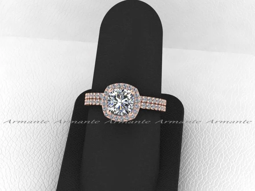 Forever Brilliant Moissanite & Diamonds Rose Gold Rings