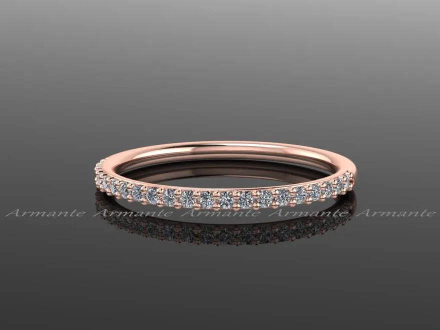 Forever Brilliant Moissanite & Diamonds Rose Gold Rings
