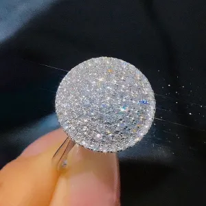 Full Bling Iced Out Ring Women  Engagement Jewelry