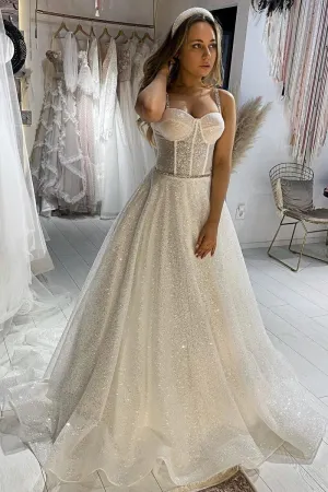 Full Sequins Bride Dressess for Wedding