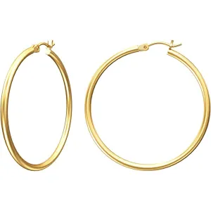 Gacimy Gold Hoop Earrings for Women 14K Real Gold Plated Hoops with 925 Sterling Silver Post | Multiple Colors and Sizes