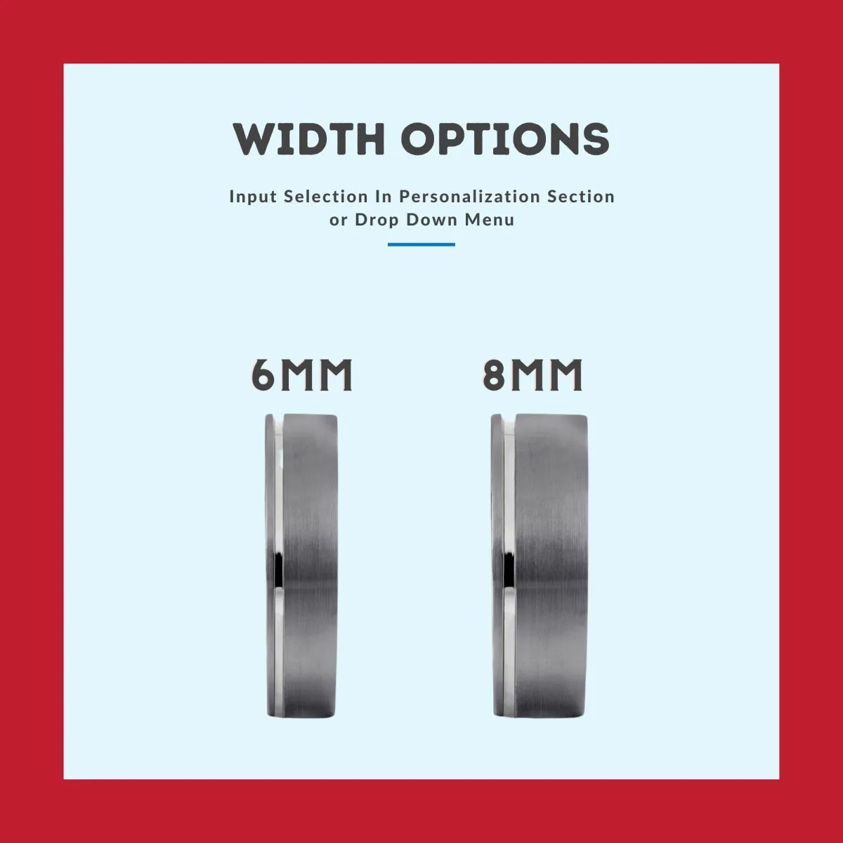 GENIE | Blue Ring, Gunmetal Tungsten Offset Groove