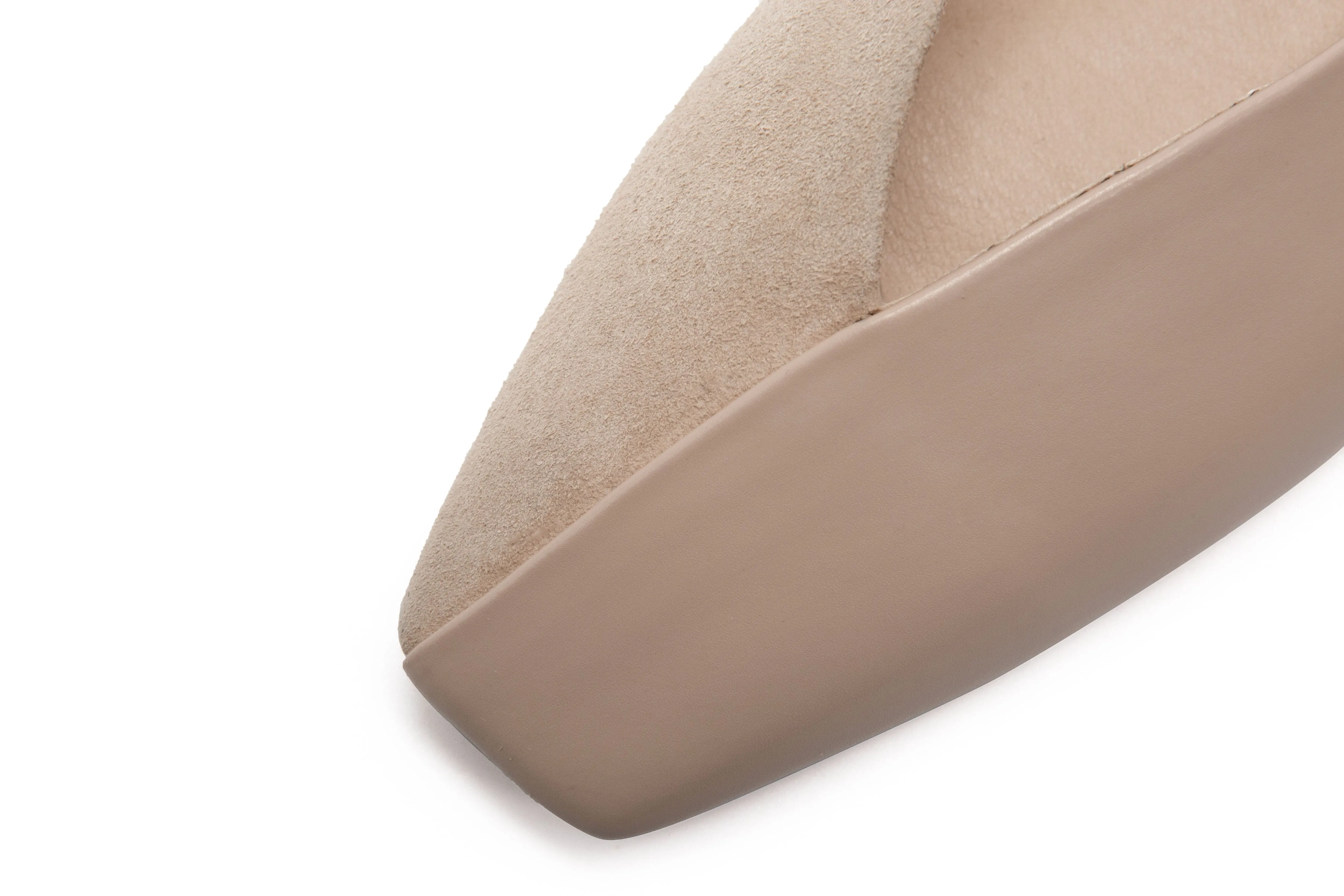 genuine leather slip on ballet flats square toe shallow driving dance shoe solid dance sweet women spring shoes L1f1