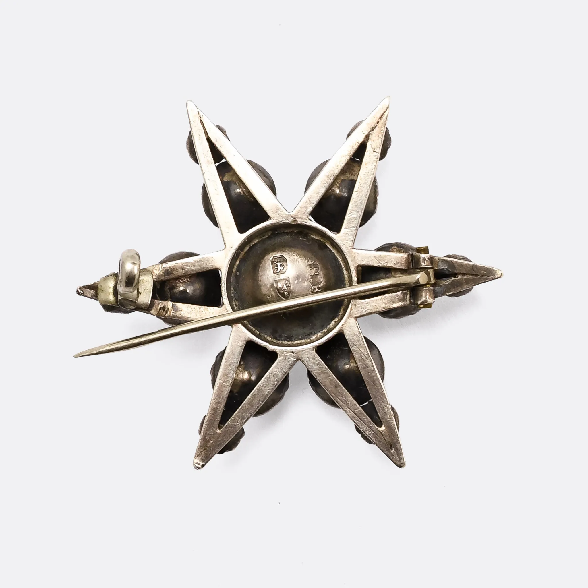Georgian Rock Crystal Star Brooch